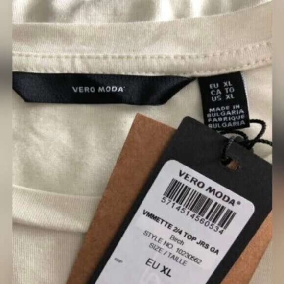Vero Moda Neutral Summer T-Shirt. New Sz M/L - Picture 3 of 5